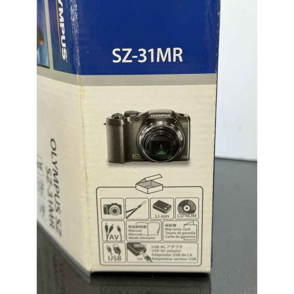 Olympus SZ-31MR Digital Camera 16MP Full HD Silver - Excellent Condition Tested